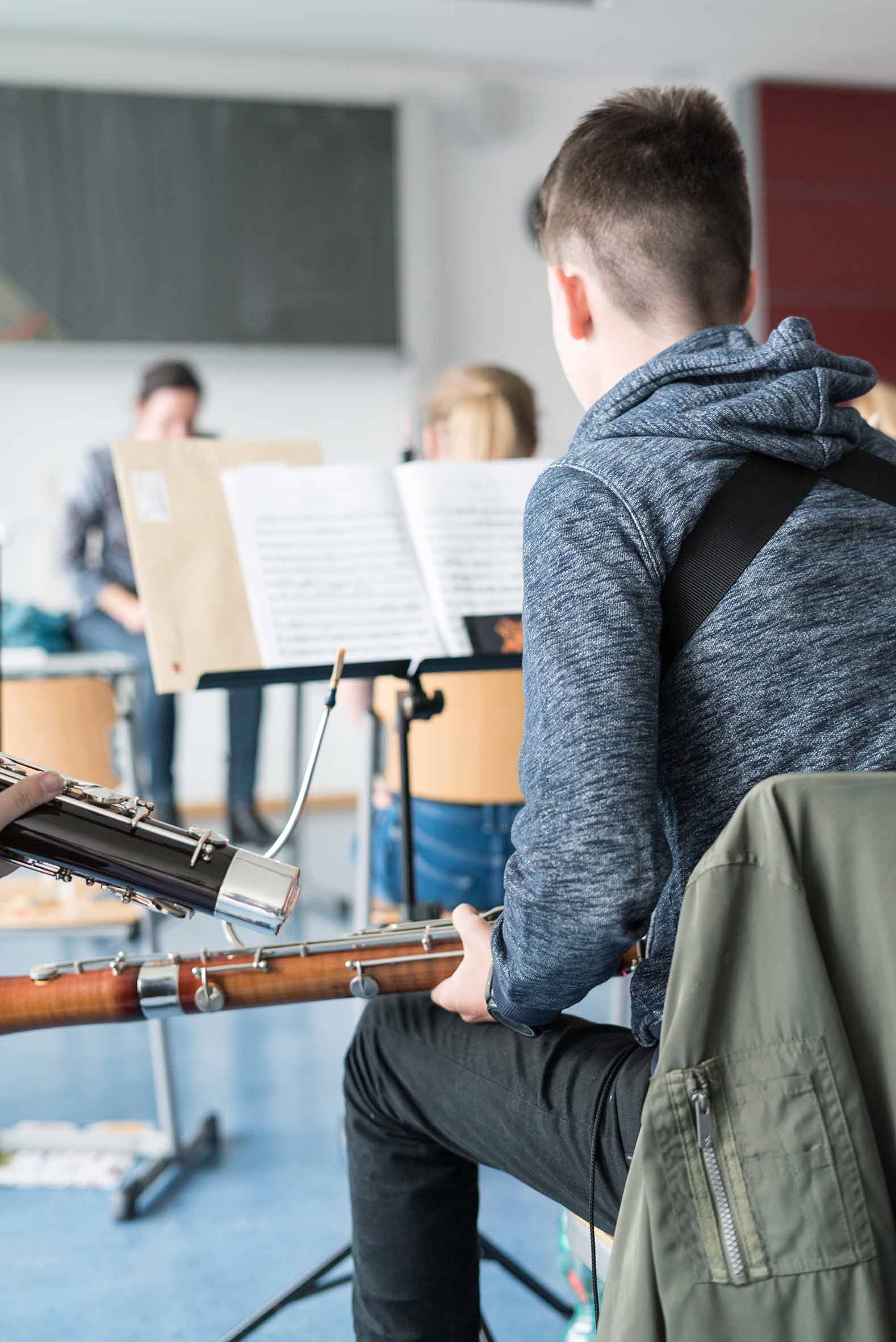Konzertfotografie von Junge Philharmonie Würzburg Registerprobe mit Fagott