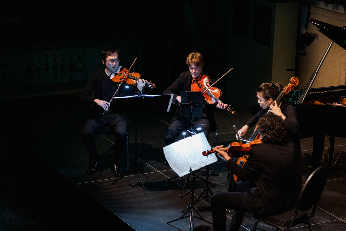 Konzertfotografie des Quartett Berlin-Tokyo im Konzert vom Kammermusikfestival Würzburg